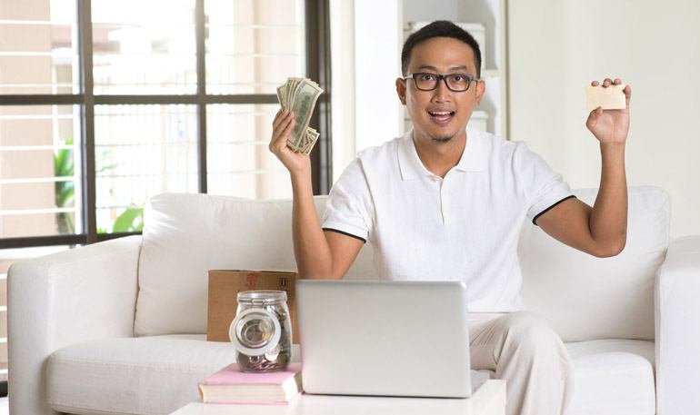 card with cash back option