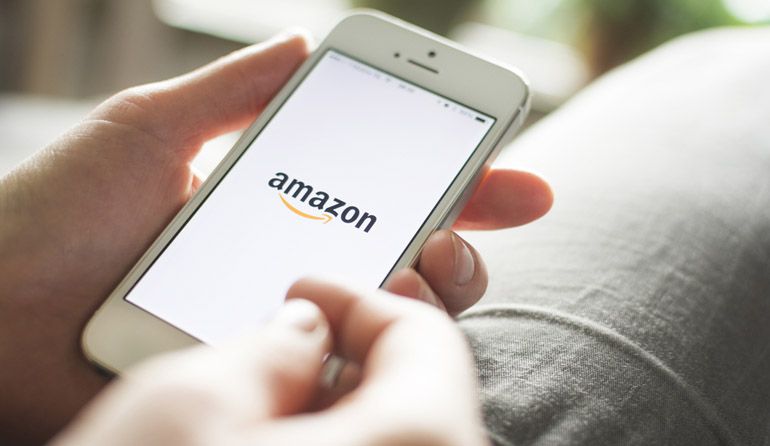Amazon on a phone