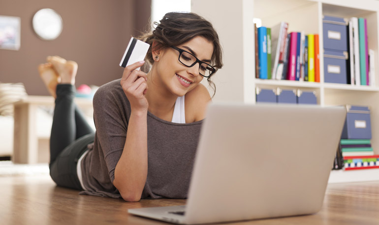 online shopping at home