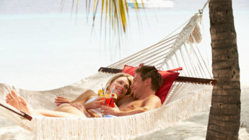 romantic couple enjoying their honeymoon