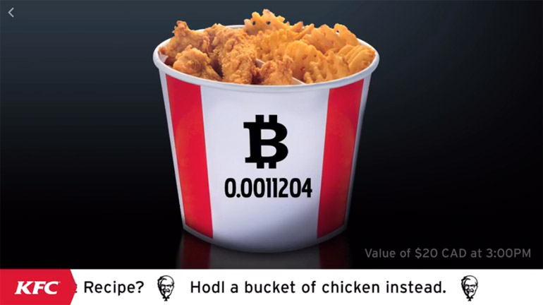 KFC Canada Bitcoin Bucket